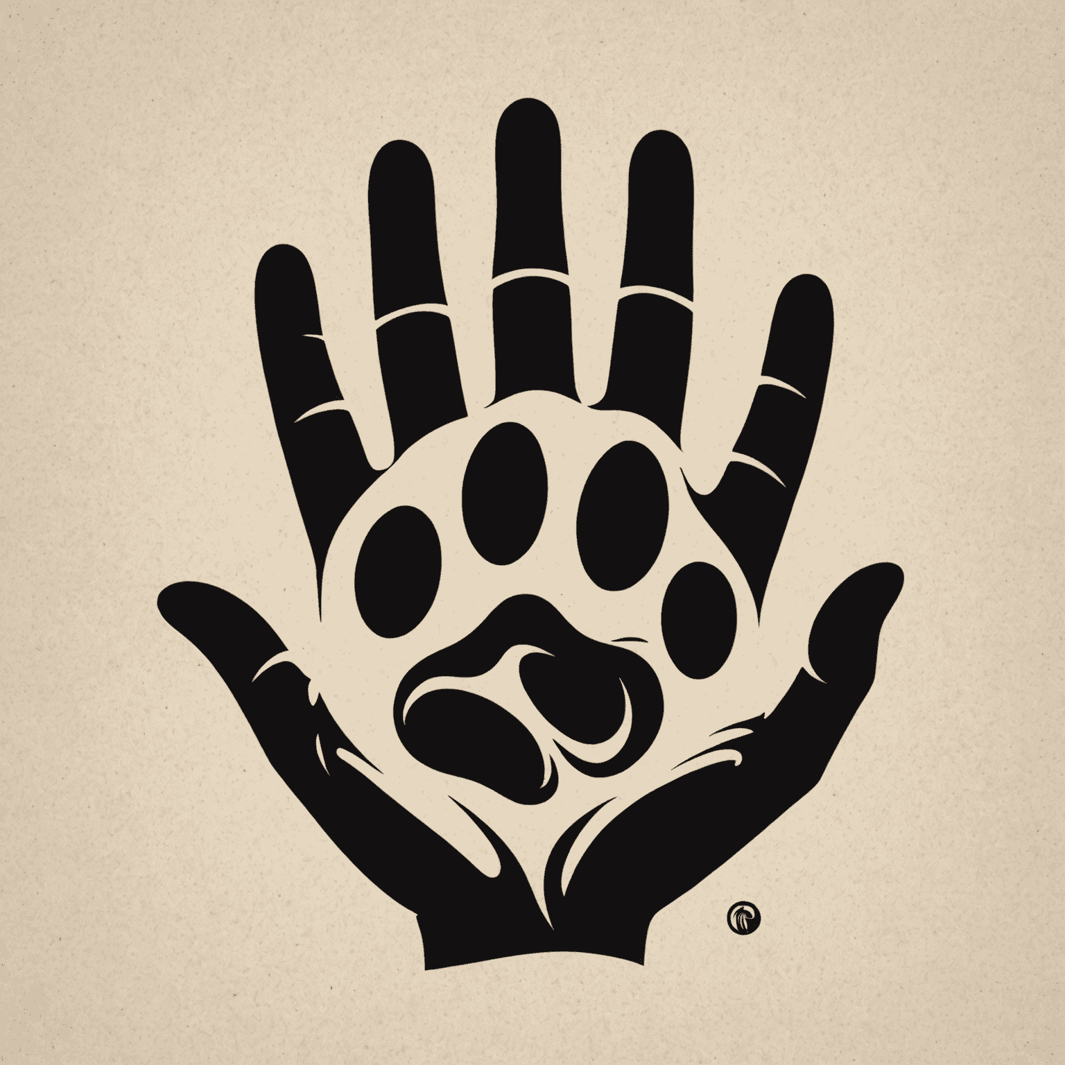 Human-Animal Bond logo featuring a stylized human hand and animal paw touching, symbolizing the connection between humans and animals