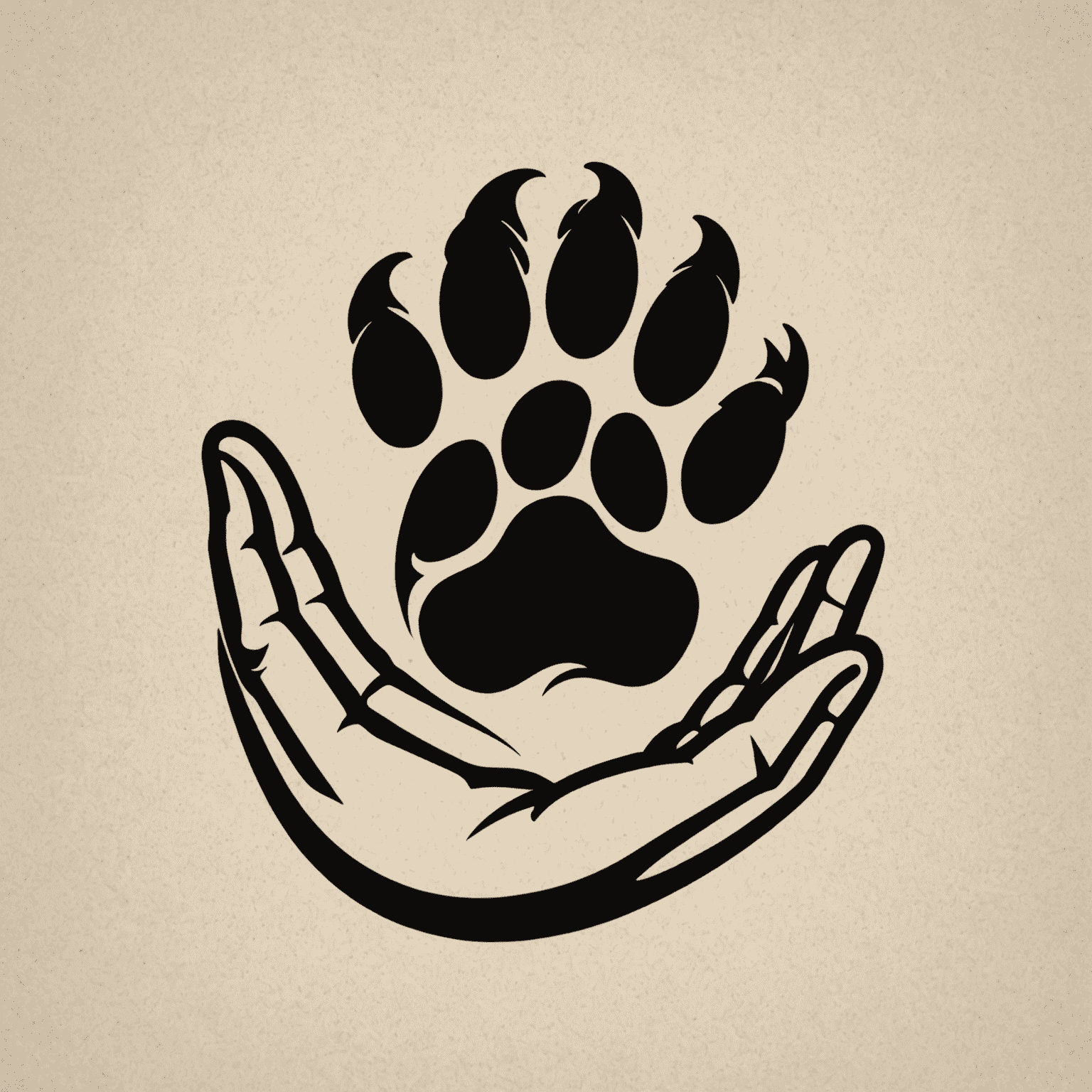Human-Animal Bond logo featuring a stylized human hand and animal paw touching, symbolizing the connection between humans and animals