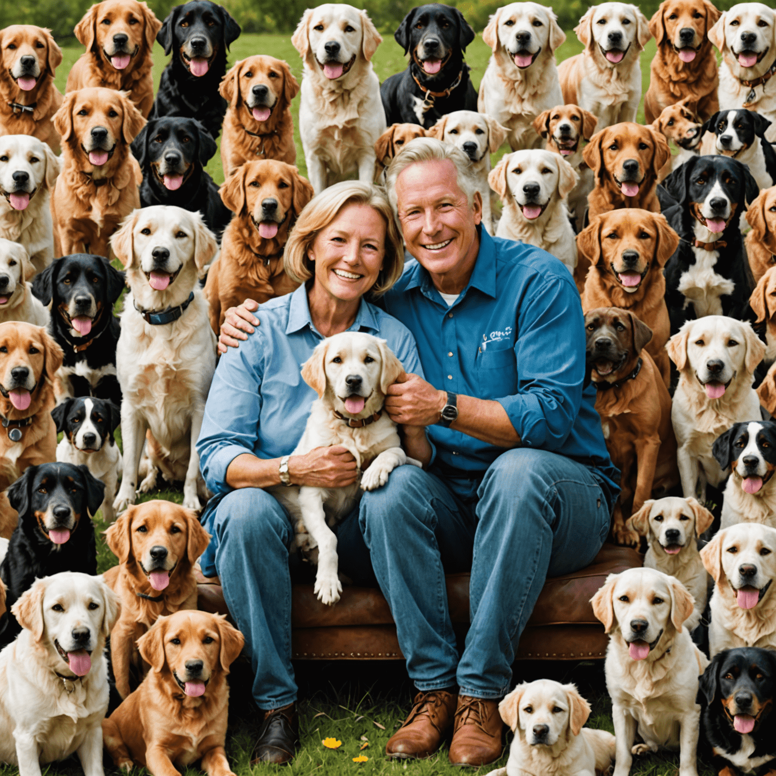 A heartwarming collage of diverse individuals experiencing joy and emotional support with their matched companion animals, showcasing the success of our matching service.